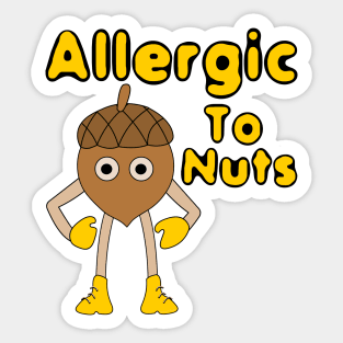Allergic to Nuts Sticker